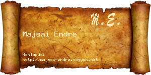 Majsai Endre névjegykártya