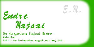 endre majsai business card